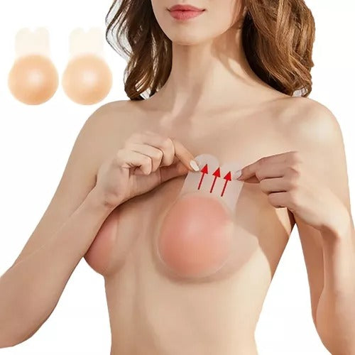 Sujetador Adhesivo de Silicona Push-Up Transparente – Realce Invisible y Comodidad Total